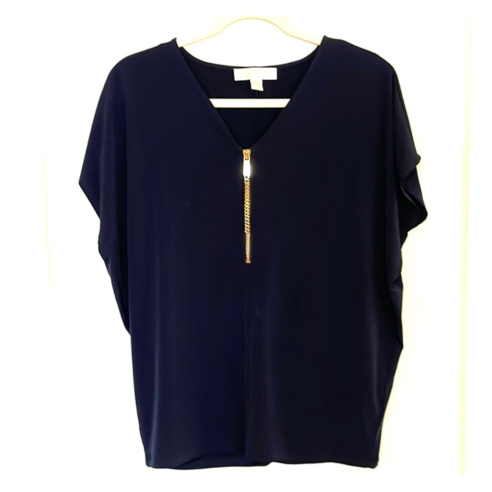 Navy Michael Kors blouse size Small